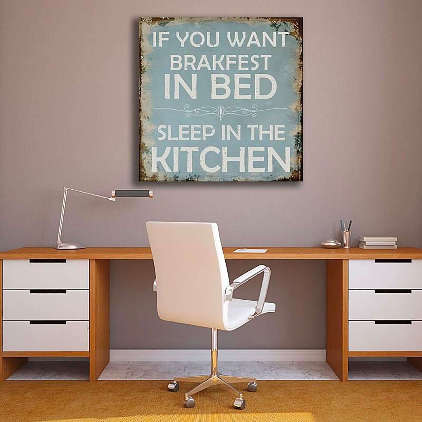 Tableau si vous voulez brakfest au lit - 100 x 100 cm - 2