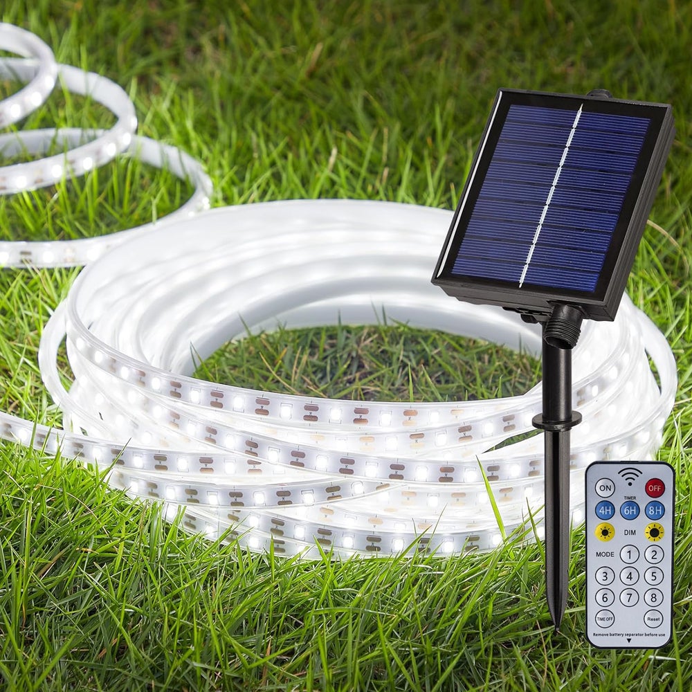 Taśma świetlna kabel pilot zdalnego sterowania białe światło sterowanie oświetleniem trybów ładowanie USB samoprzylepna taśma solarna do zewnętrznego