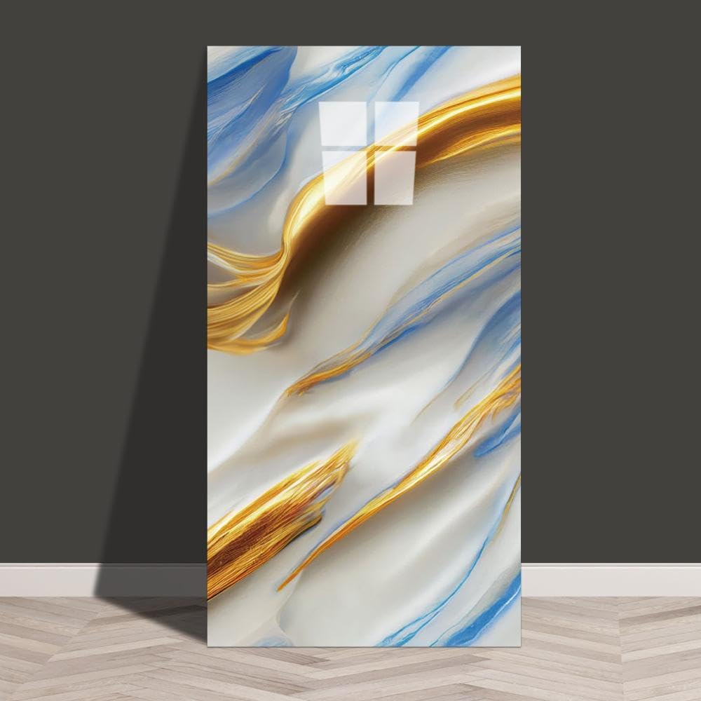 Zestaw 10 tapet, styl współczesny - Wodoodporna tapeta samoprzylepna imitująca marmur, zdejmowalna, 30 x 60 cm, niebieski D