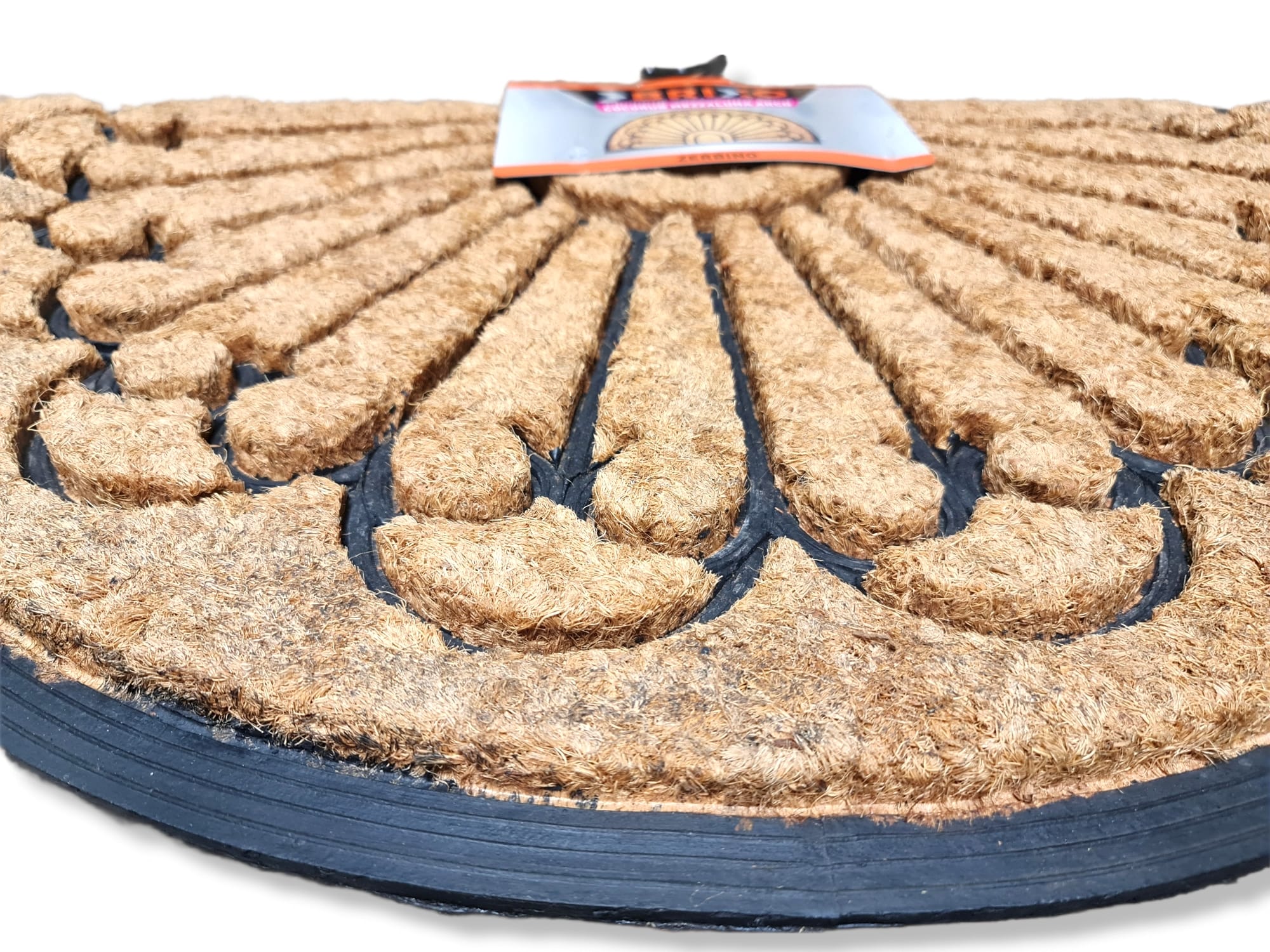 Zerbino In Fibra Di Cocco Con Cuori Bianchi - Antiscivolo E Resistente Per Interni Ed Esterni