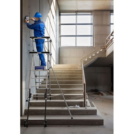 TUBESCA-COMABI - Plate-Forme Pliante SHERPASCOPIC - Garde-Corps pliant SALOON (Pour faciliter le transport et le stockage). - 5