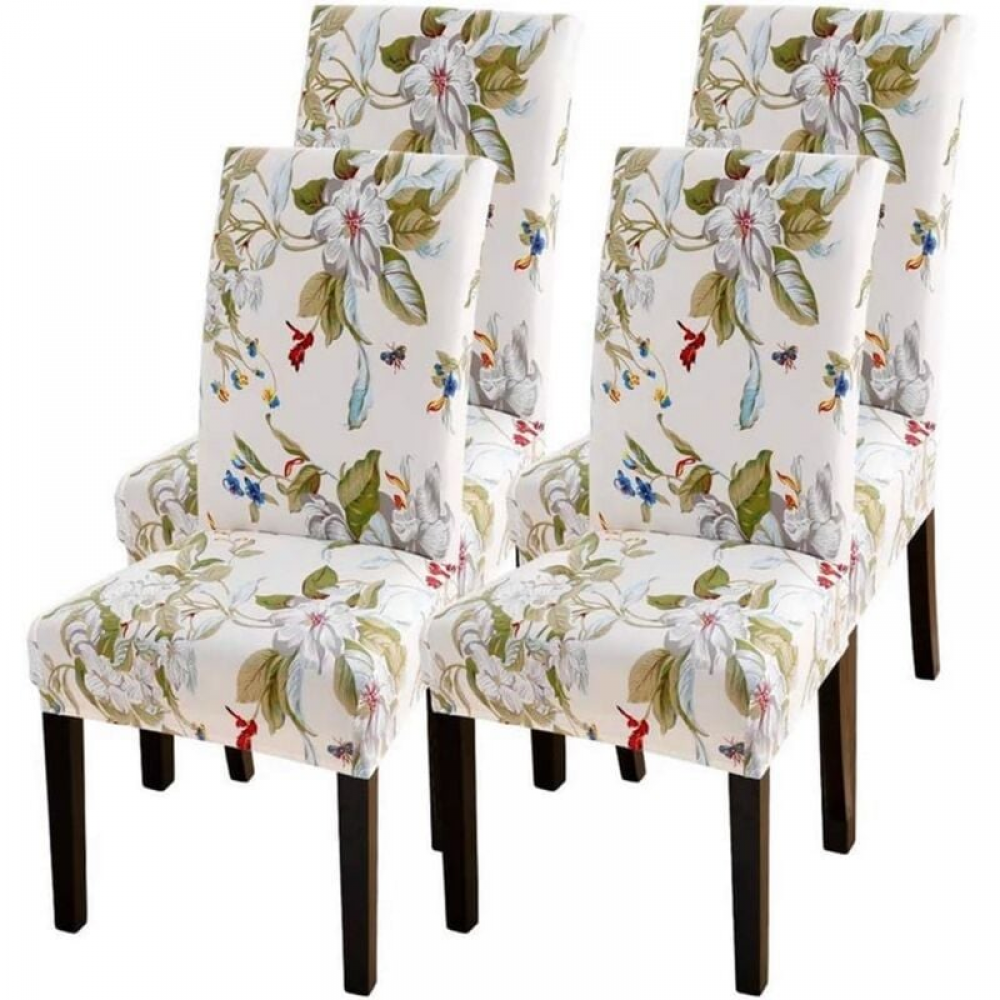 4-częściowe uniwersalne pokrowce na krzesła do jadalni, zdejmowane, nadające się do prania, łatwe do czyszczenia i trwałe, na wesela, do hoteli i rest