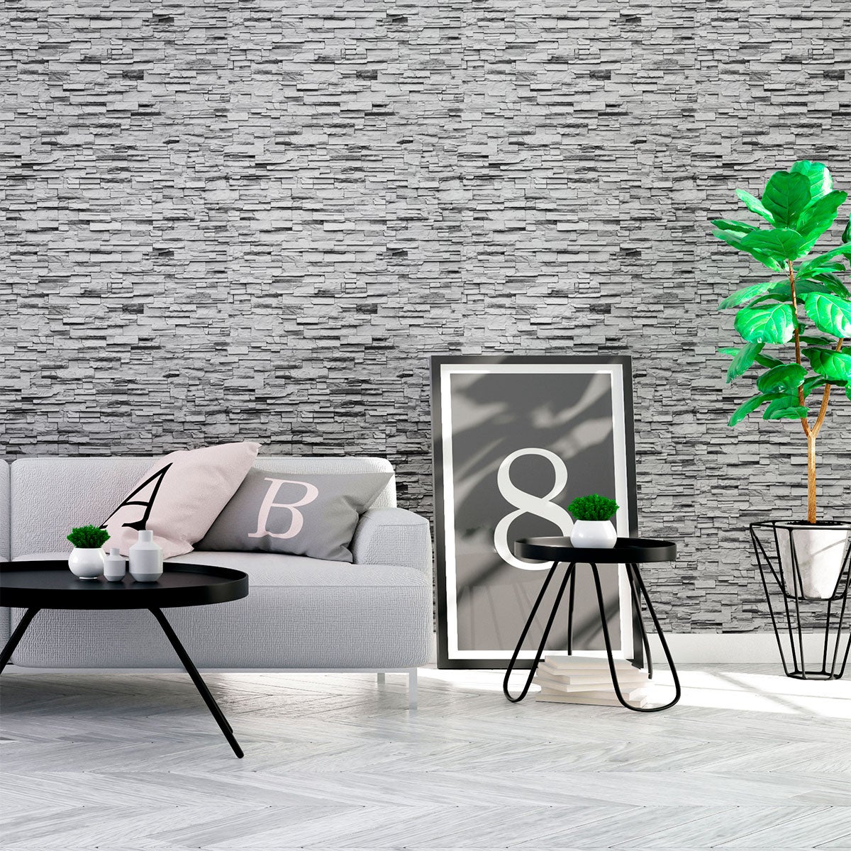 Adesivi pietra rivestimento in pietra della Angoulême - Sticker adesivo - adesivi murali - 50x50cm - 5