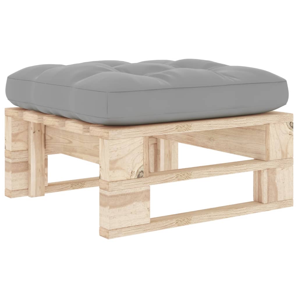 Otomana de jardín | reposapiés de jardín | taburete de jardín de palets madera de pino impregnada cfw87322
