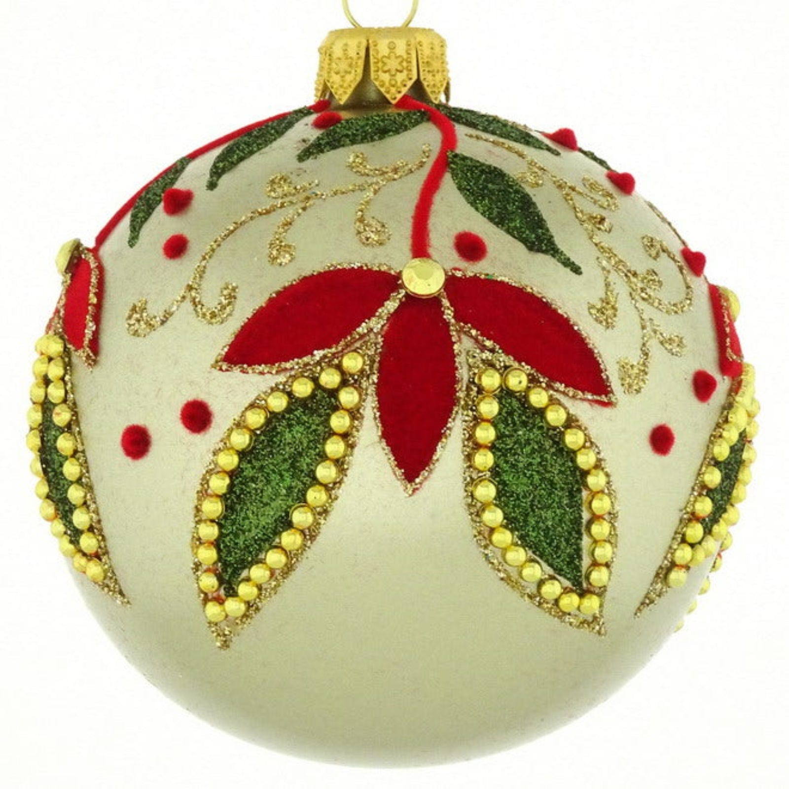 Pallina in velluto colore rosso con gemme per albero di Natale decorazioni natalizie / 12 cm | Leroy Merlin Pallina in velluto colore rosso con gemme per albero di Natale decorazioni natalizie / 12 cm | Leroy Merlin