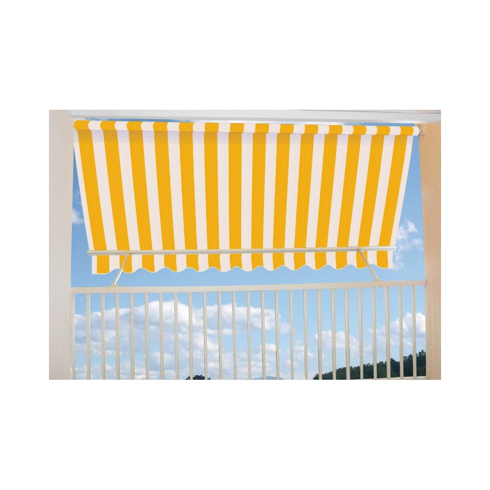 Toldo de balcón madura 0,8 m x 0,5 m manual (ses101j - multicolor)