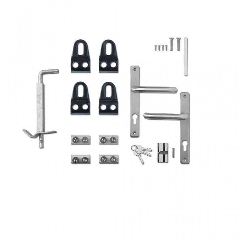 Portail barreaudé acier galvanisé passage 3m00 H 1m85 Gris anthracite - 3