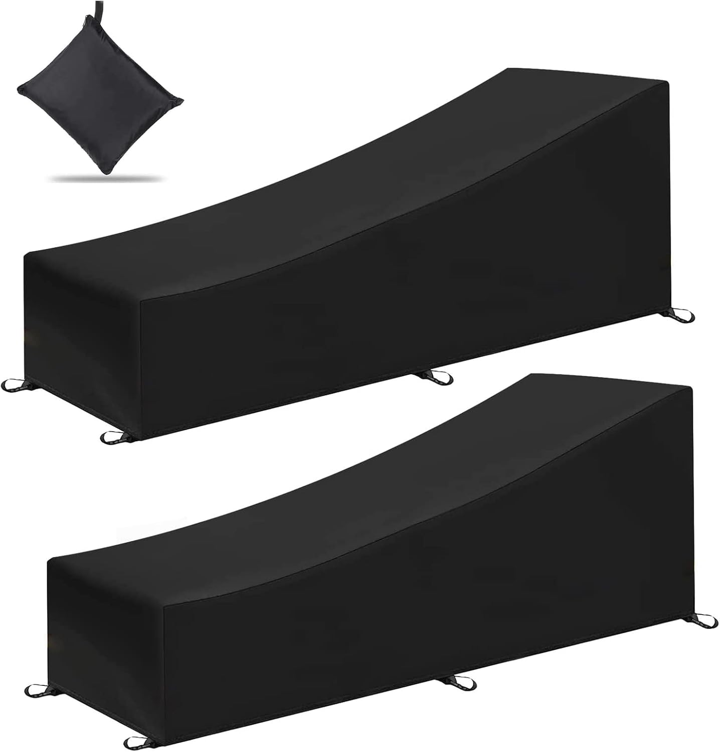 Zestaw 2 pokrowców ochronnych na leżak 200x70x40/75 cm – tkanina Oxford 210D – wodoodporny i anty-UV