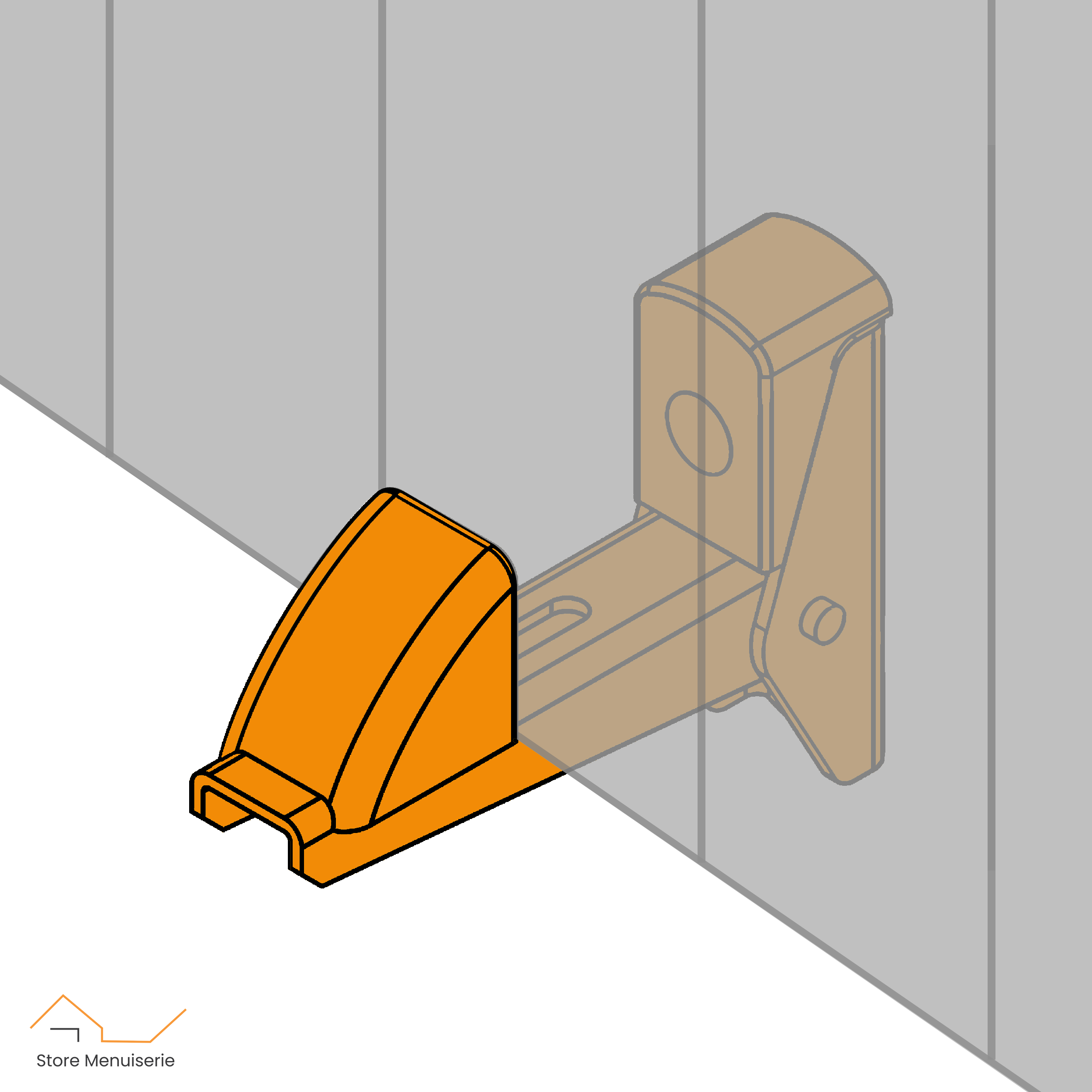 Arrêt automatique en aluminium, H.75 - 5