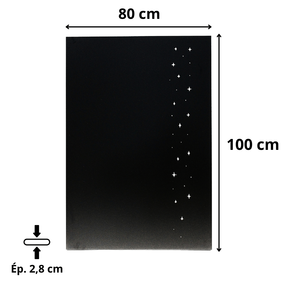Plaque de protection murale déco étoiles acier isolant Delvar l.80 x H.100 cm Edilinox - 3