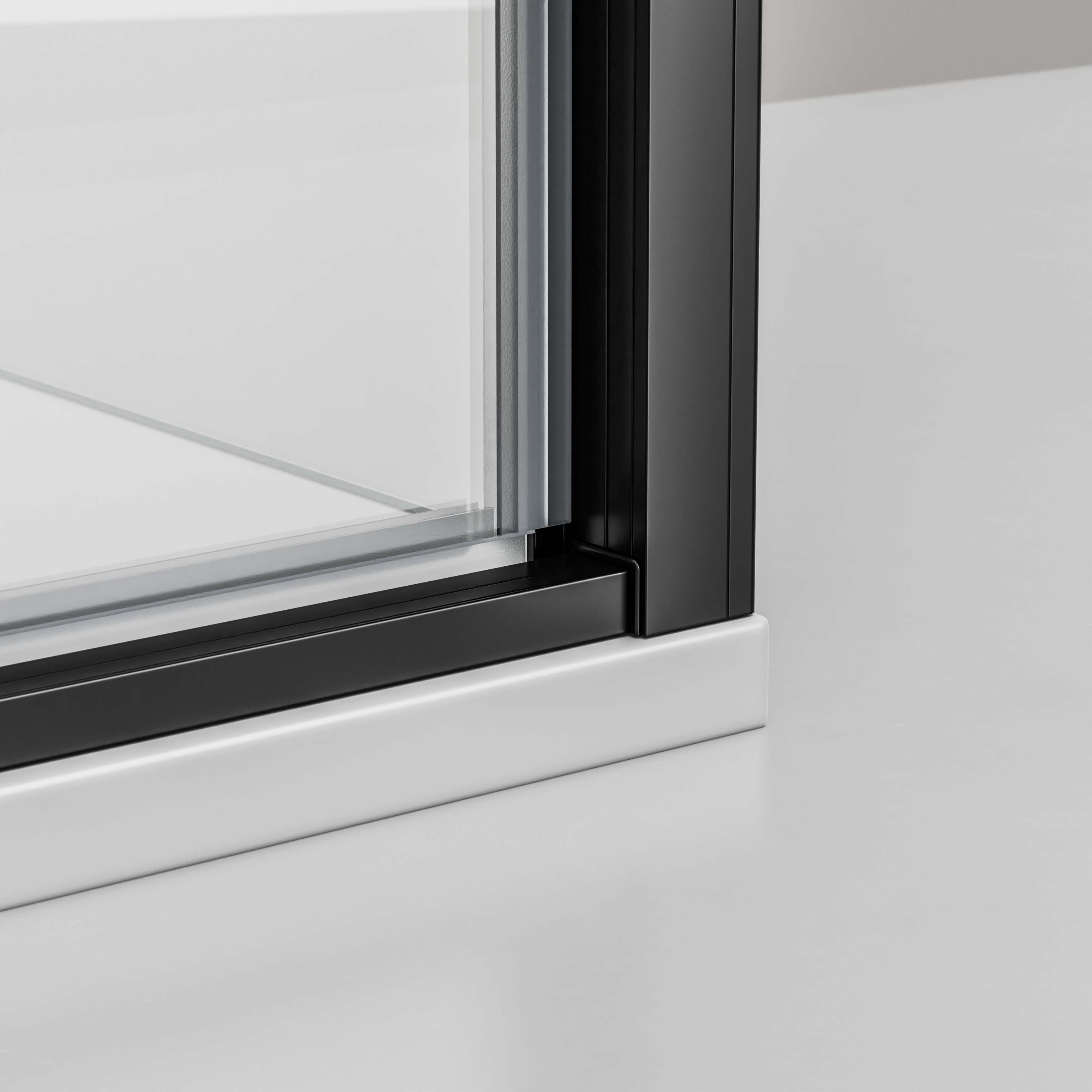 Bernstein Kabina prysznicowa narożna NT606 szkło ESG 6mm - 120x80cm czarny profil - 3