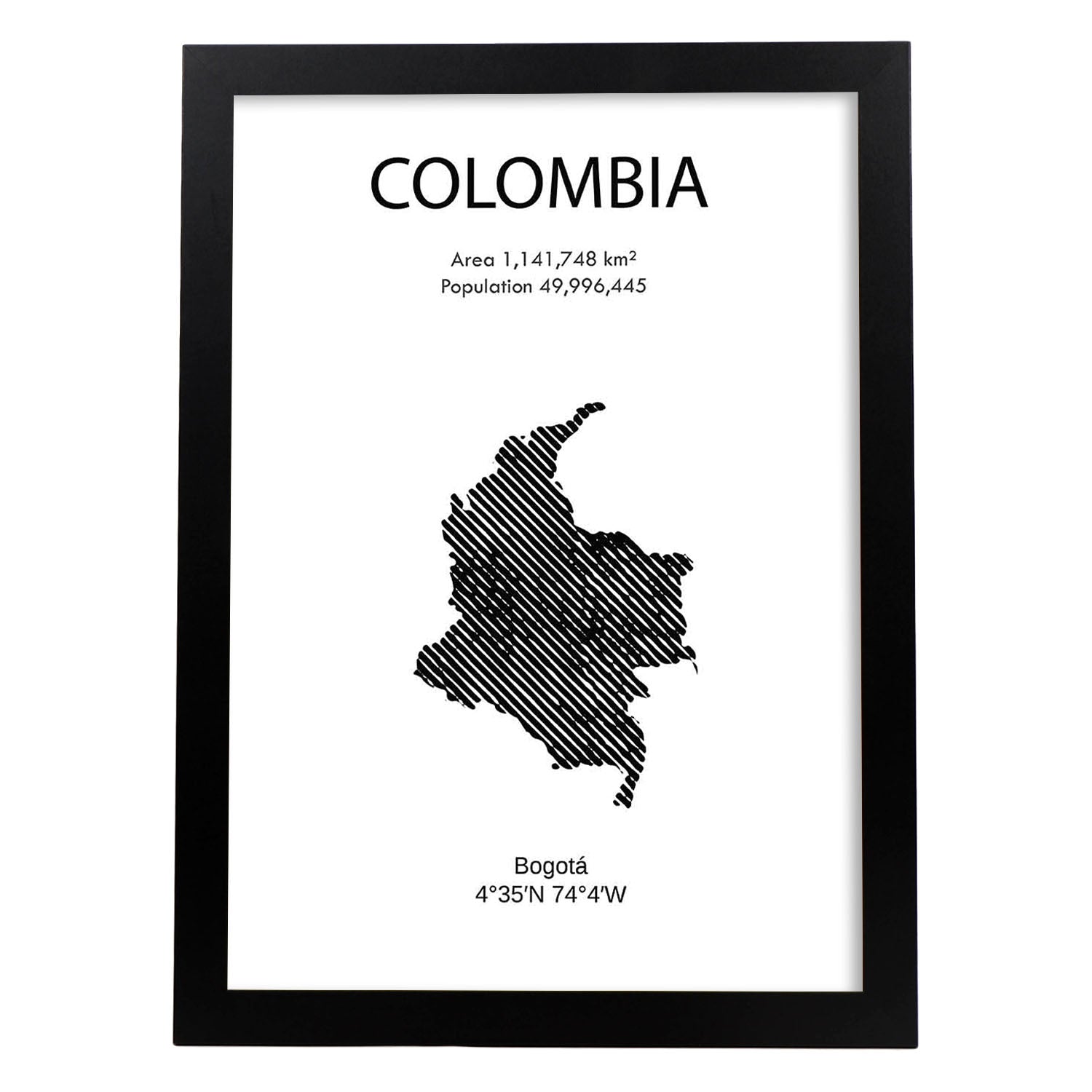 Poster de colombia. láminas de paises y continentes del mundo. sin marco - a3