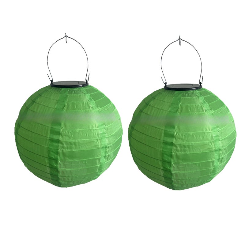 Zewnętrzne lampy solarne, lampiony solarne, zewnętrzne lampiony solarne do dekoracji dziedzińca, zielone, 2 sztuki