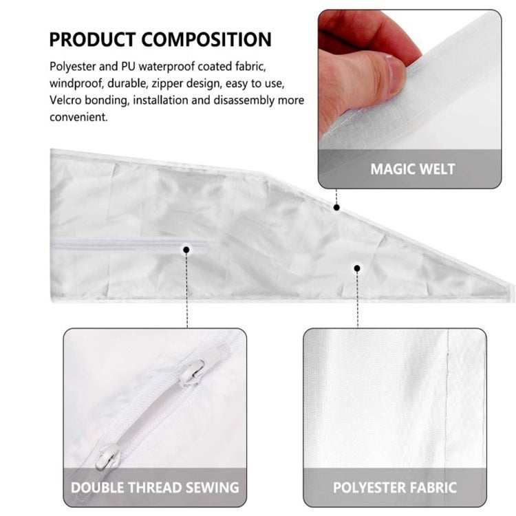 AUTRUCKER Tiras de sellado para puertas y ventanas corredizas de 4 metros, tela de sellado para aire acondicionado portátil, deflectores de velcro - 4