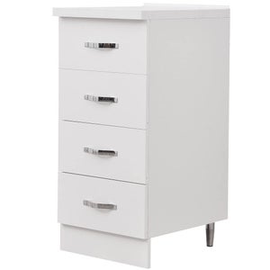 Mobile Basso Da Cucina Con 2 Cassetti - 60x52x83 Cm, Colore Bianco Brillante - Foto 2