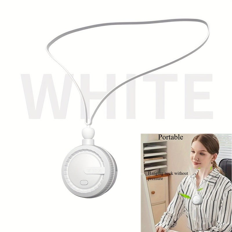 Podwieszany wentylator na szyję z regulowanym paskiem z 3 prędkościami, przenośny wentylator na szyję z ładowaniem USB na wycieczki do biura
