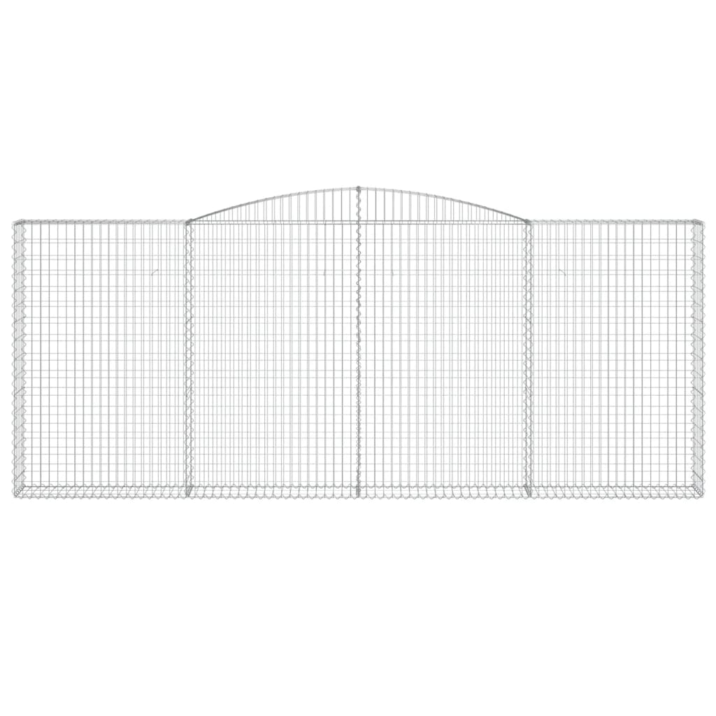 Maison Exclusive - Cesti Gabbioni ad Arco 2 pz 400x30x160/180 cm Ferro Zincato - 4