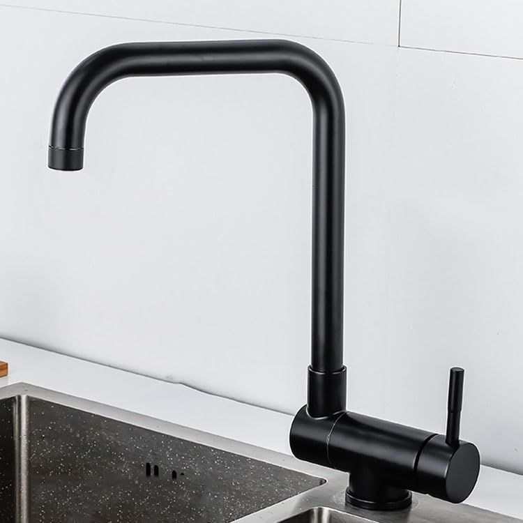 Robinet de Cuisine Cascade, Rotatif à 360° Mitigeur Cuisine avec Douchette, à Haute Pression avec Levier Unique et 3 Modes de Pulvérisation, argent Robinet de Cuisine Cascade, Rotatif à 360° Mitigeur Cuisine avec Douchette, à Haute Pression avec Levier Unique et 3 Modes de Pulvérisation, argent