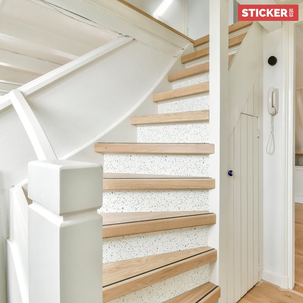 Stickers Escaliers Terrazzo Menthe - 19cm x 100cm | Lot de 3 ...