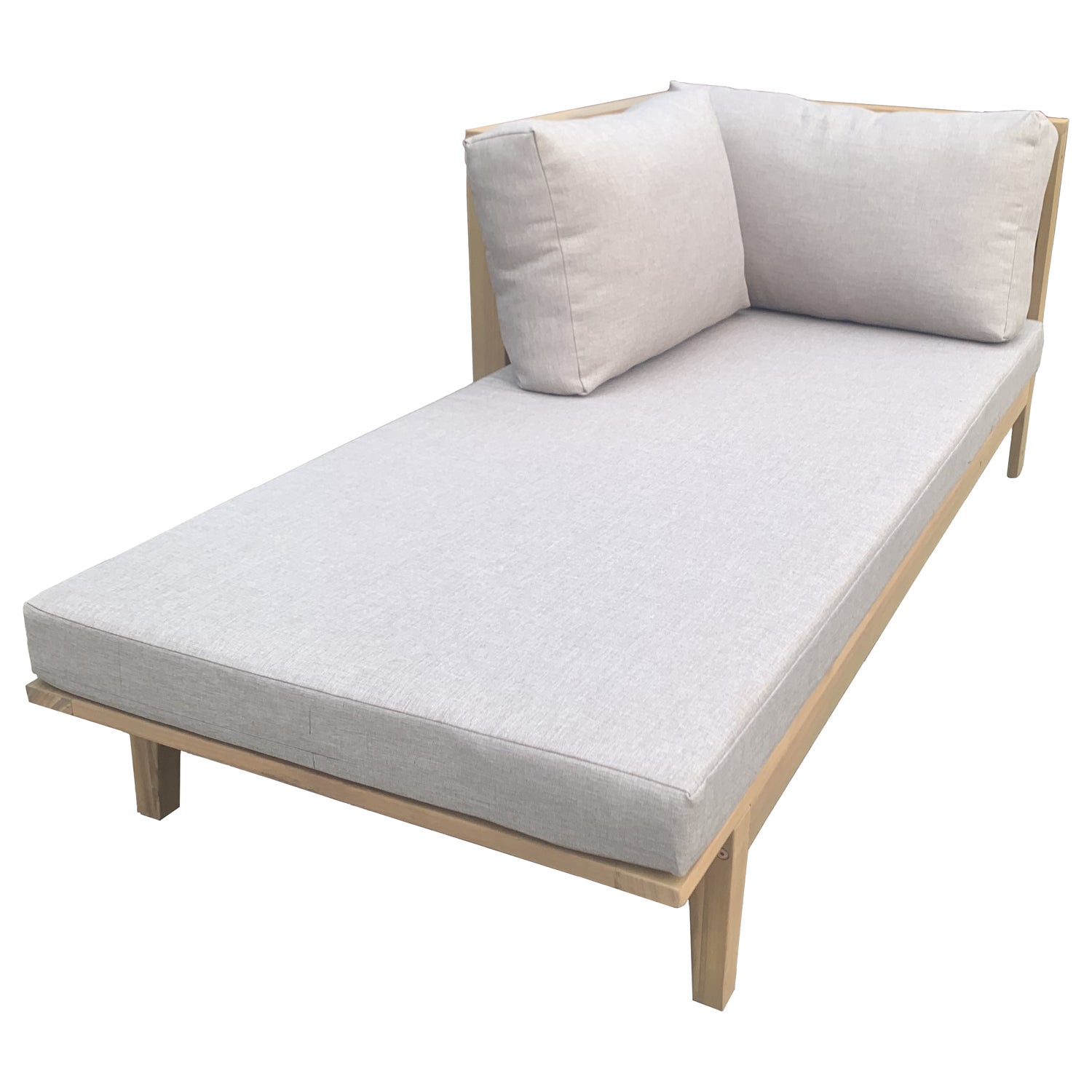 Akacjowy 4-osobowy zestaw mebli ogrodowych PANGKOR - piaskowe poduszki - 4