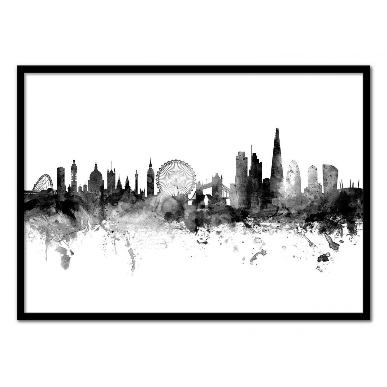 Tableau sur toile. Photo de mode noir et blanc. Un baiser à Paris
