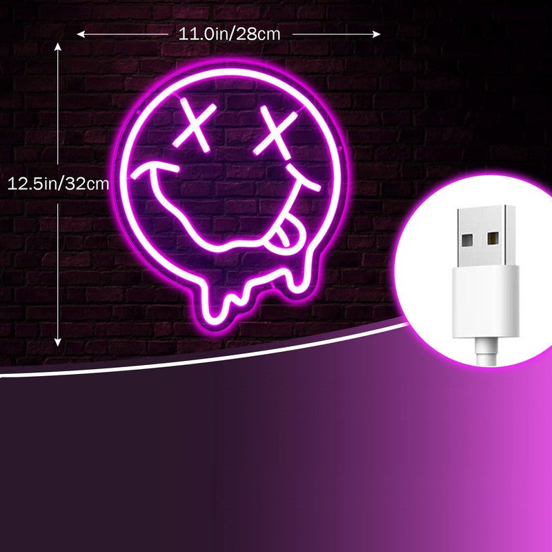 Panneau Néon Visage Qui Cligne De L'œil, Néon Led Pour Décoration Murale, Décoration De Chambre D'enfant, De Salle De Bain, De Mariage Ou De Fête | Leroy Merlin