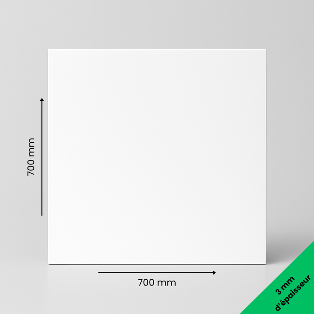 Plaque Comacel PVC expansé 700 x 700 mm – Ép. 3 mm – Bricolage, isolation, maquette