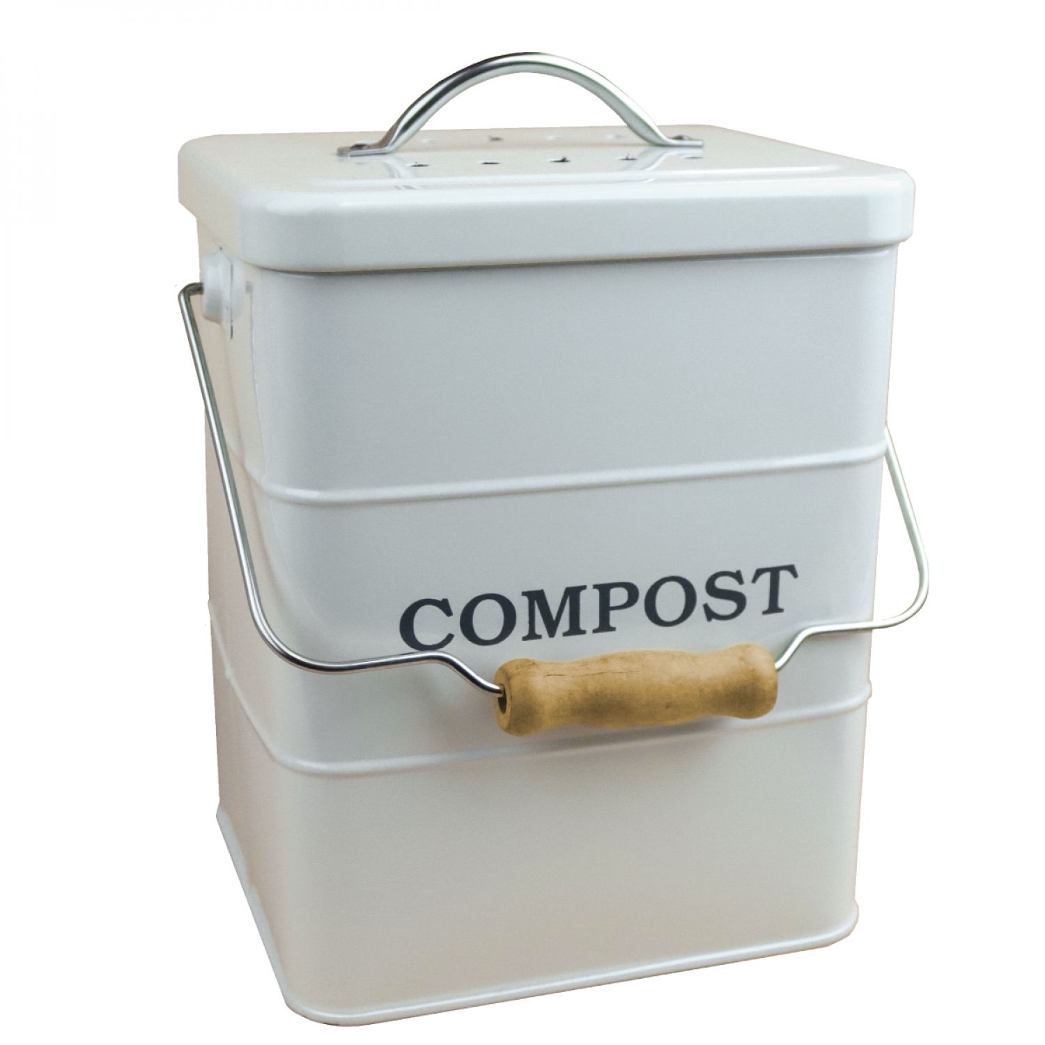 Composteur, bac, poubelle à compost de cuisine rectangle - 3 L - Beige ...