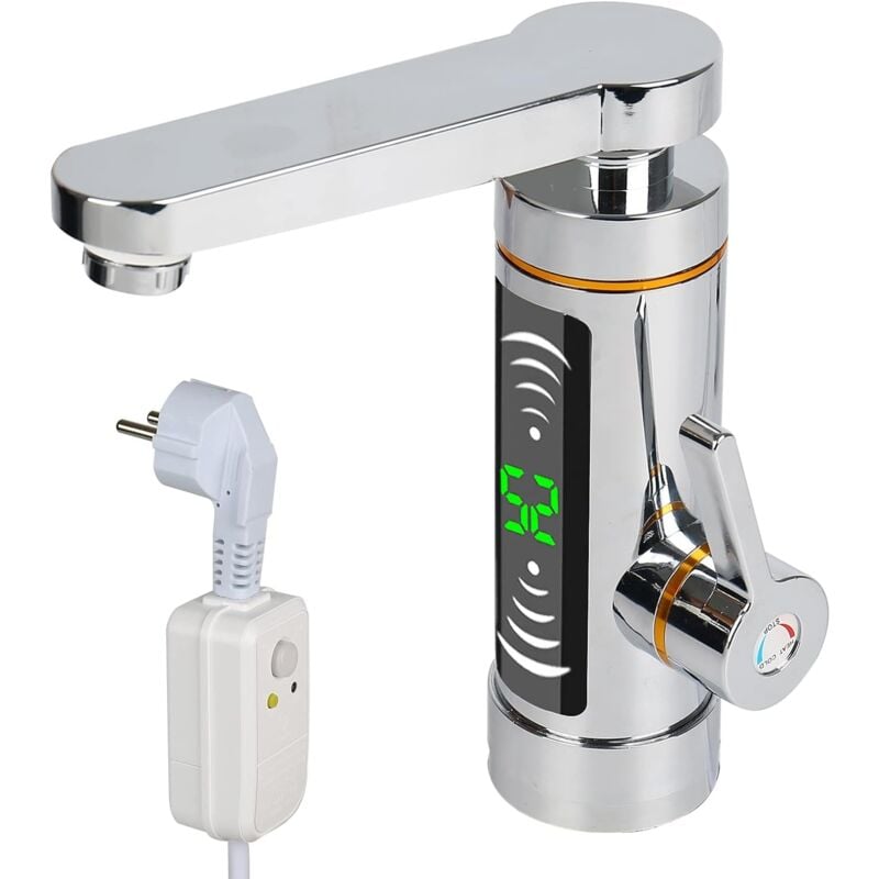 Elektryczny kran, 360-stopniowy obrotowy podgrzewacz przepływowy, kran, 3000W, szybkie podgrzewanie, kran z wyświetlaczem LED temperatury
