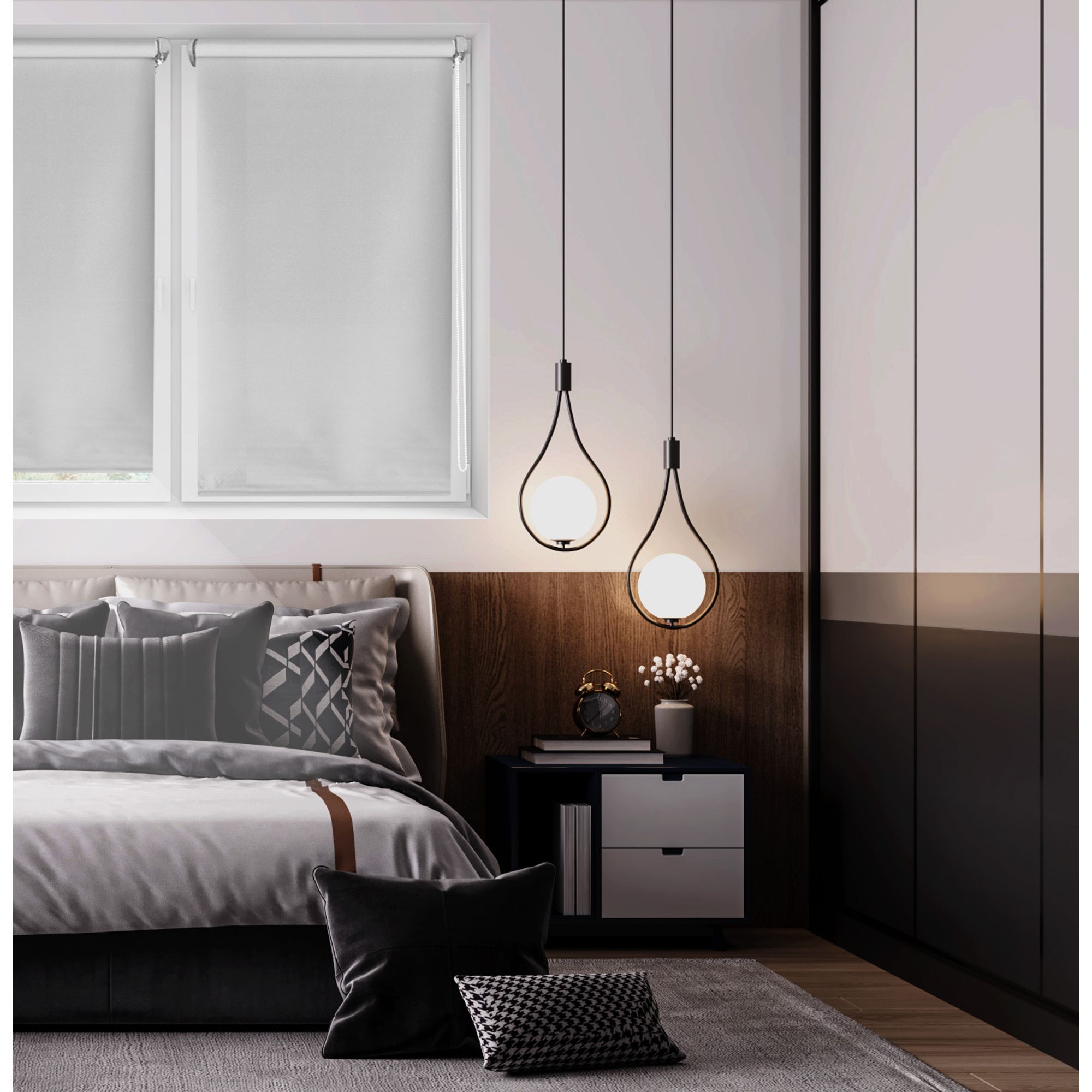 ECOMMERC3 | Tenda A Rullo Liscia Coprente Easyfix Misura 87x180 - Tenda Coprente SENZA ATTREZZI Tessuto Misura 84x175 - 5