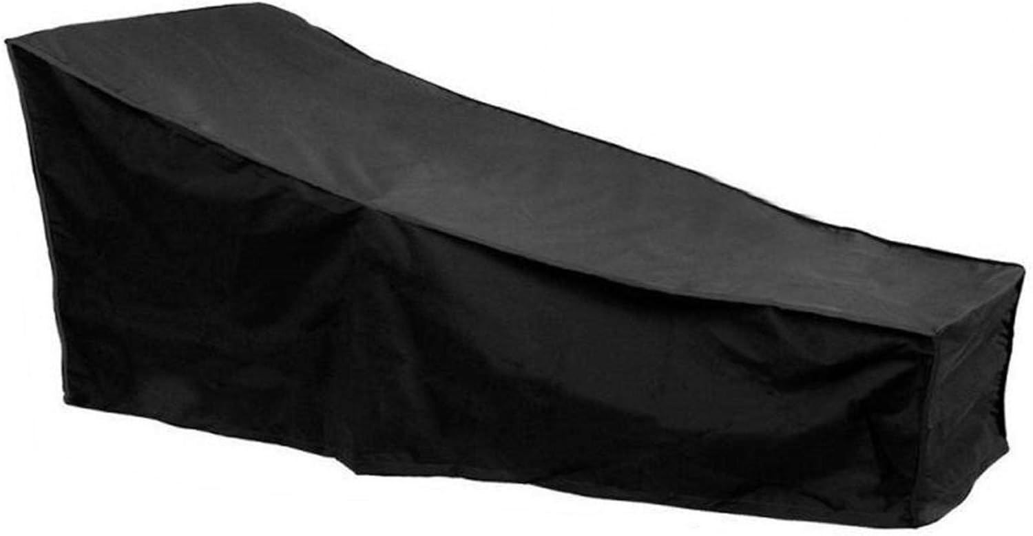 HYPIQQ Housse Protection Chaise Longue Jardin 208x76x41 Cm – Imperméable, Anti-UV, Hivernale, Beige, Avec Sac De Rangement