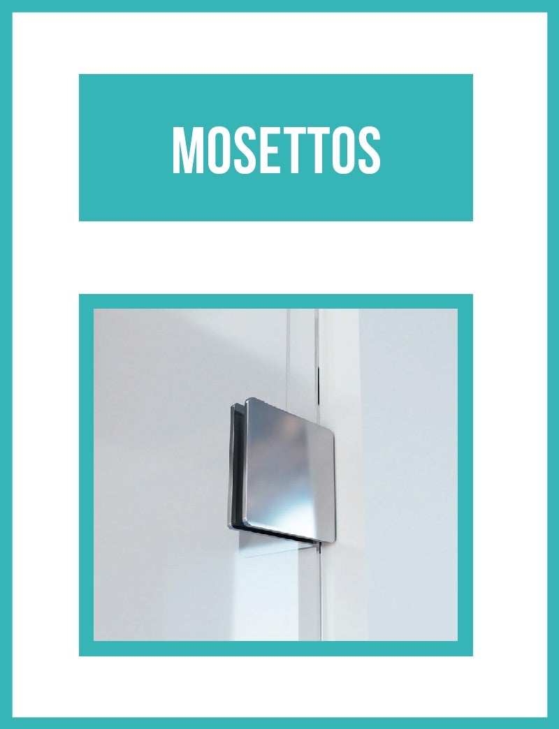 Divisória de duche com 1 painel fixo - Vidro 6 mm com ANTICAL INCLUÍDO - Modelo ARCOIRIS Tamanho 80 cm - TRANSPARENTE - 5