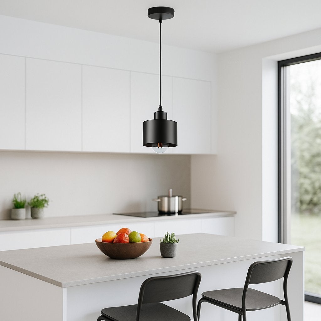 Lampa wisząca Elza E27 100 cm IP20 do jadalni salonu czarna MasterLED - 6