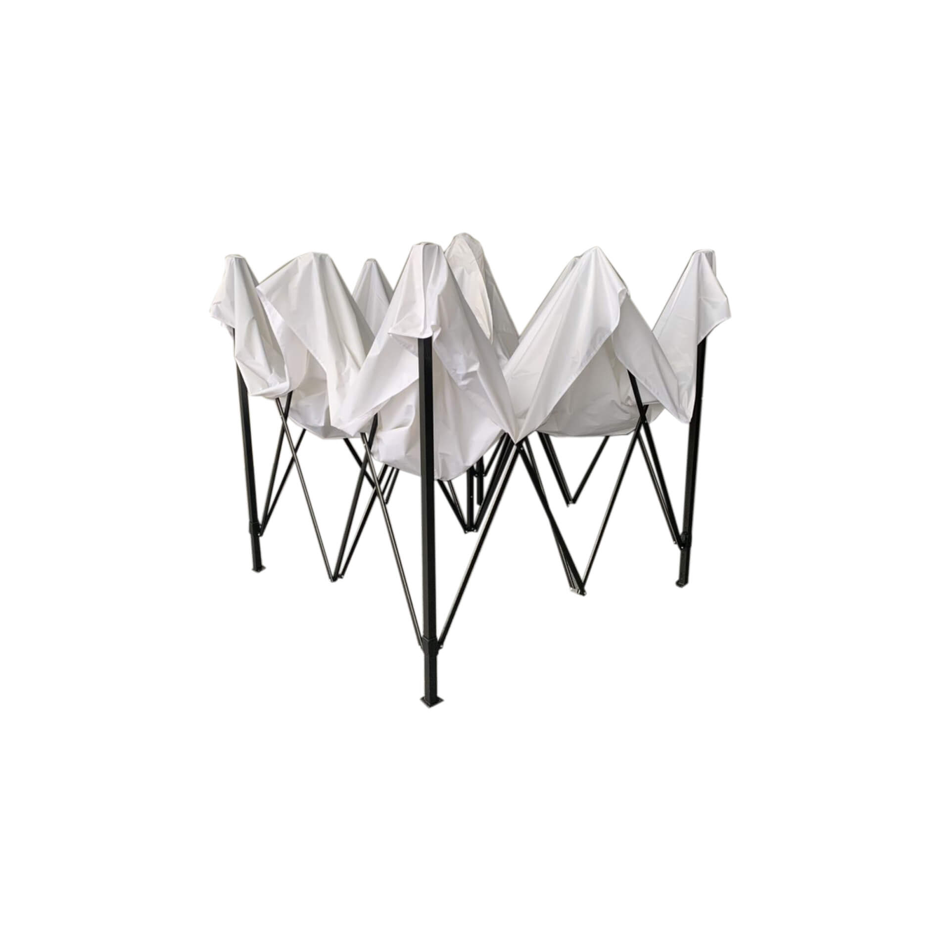 Rebecca Mobili Cenador Blanco Resellable 4 Pesos Metal Poliéster 3x3 - 4