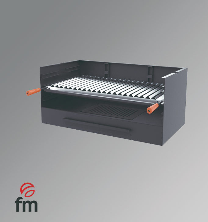 Griglia Barbecue In Acciaio Inox 65x33cm – AISI 304, Adatta Per Camini Interni Ed Esterni, Facile Da Accorciare