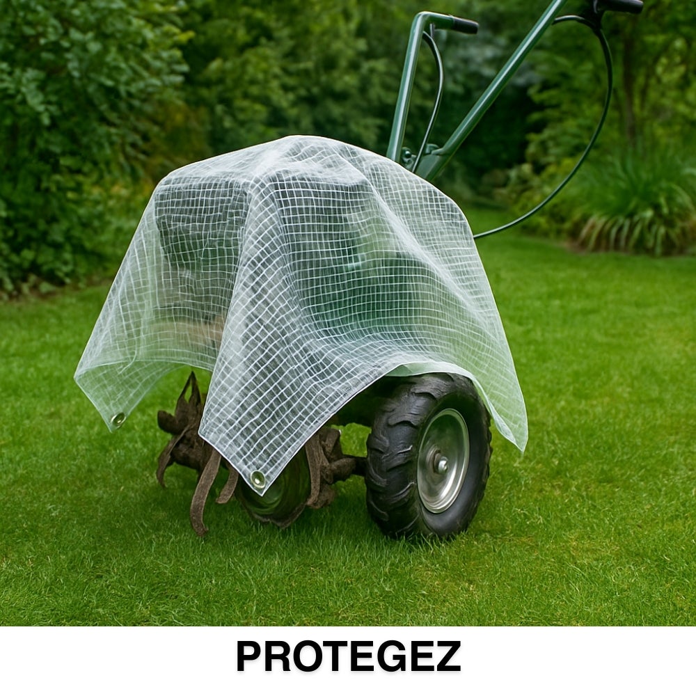 Bâche de protection transparente extérieur - 4 x 6 m - 160 g/m² - 4 x 6 - Transparent - 7