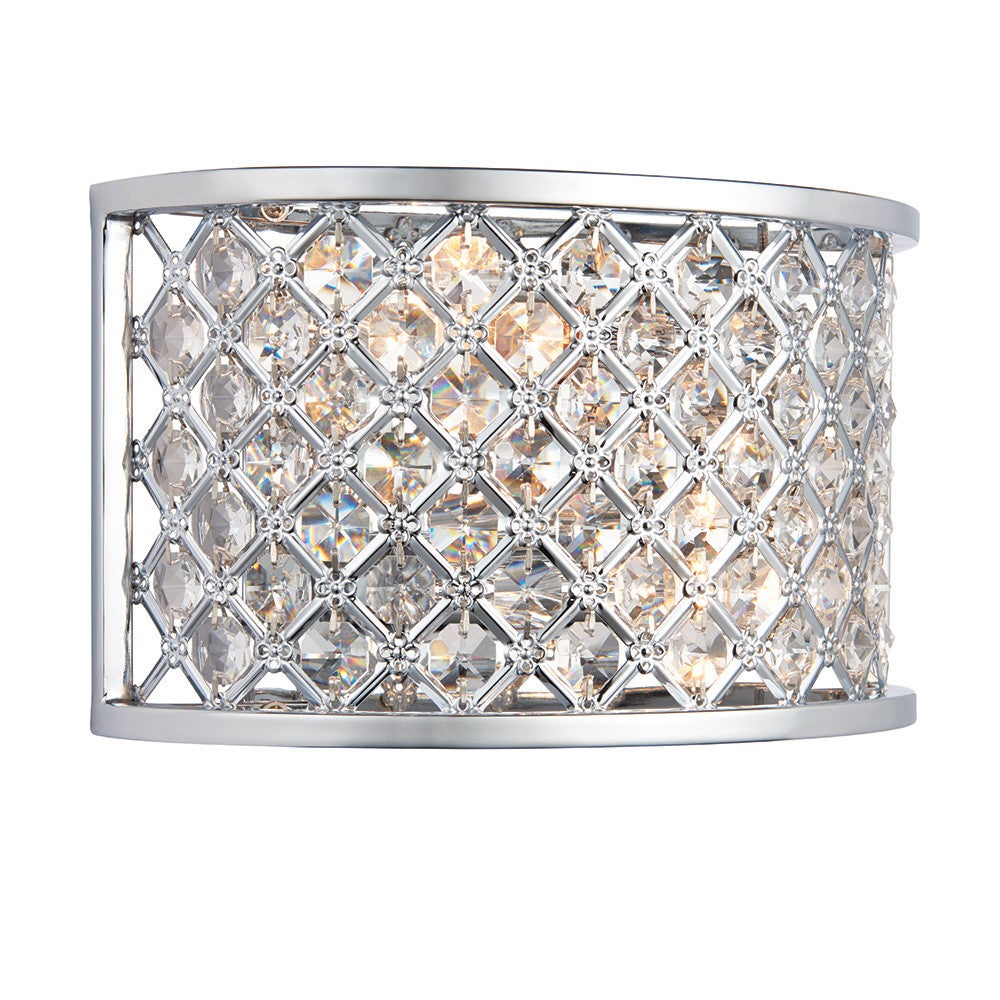 Kinkiet HUDSON chromowany 2xE14x15W kryształ wym:15x25,5x10,5cm IP20 Endon