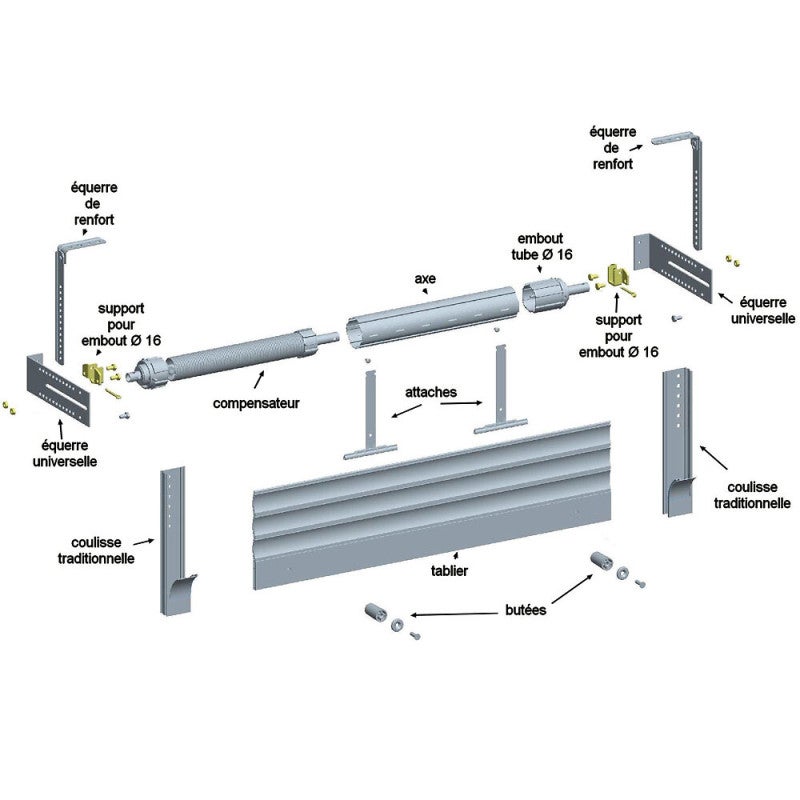 Support pour embout Ø 16 mm - 3