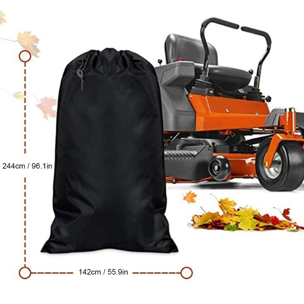 Sac à feuilles pour tracteur à gazon Sac de collecte des déchets de feuilles de jardin Outil de - 3