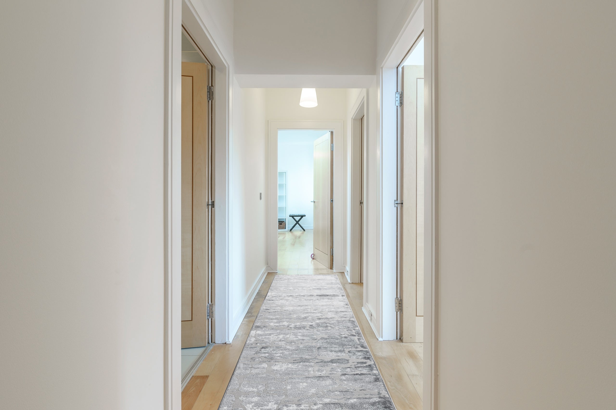 Tapis de couloir Structural MEFE 6184 deux niveaux de molleton gris foncé 90 cm 90x520 cm - 4