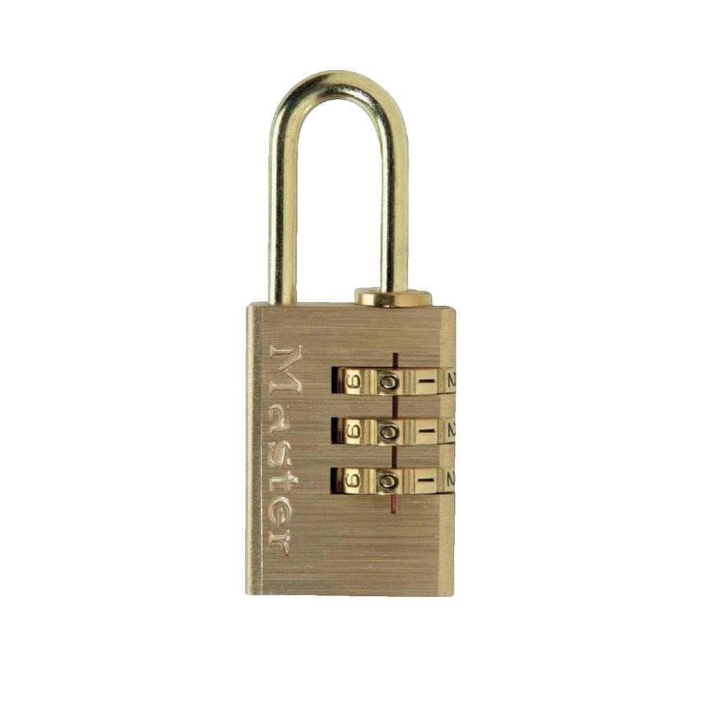 Kłódka Master Lock zabezpieczona z programowalnym szyfrem i odporna na korozję złota