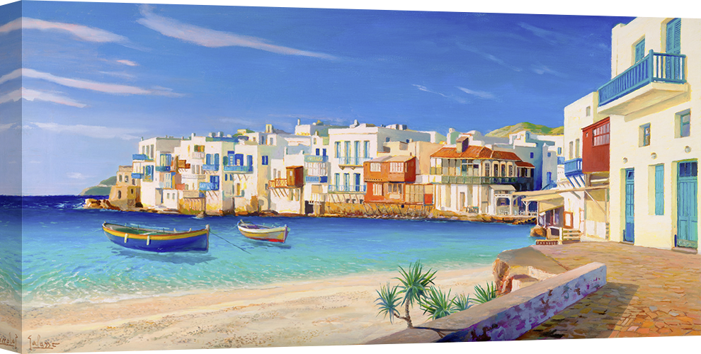 Tableau Sur Toile Tulup 100x50 Cm - Architecture Pont Sur La Mer - Moderne Gris
