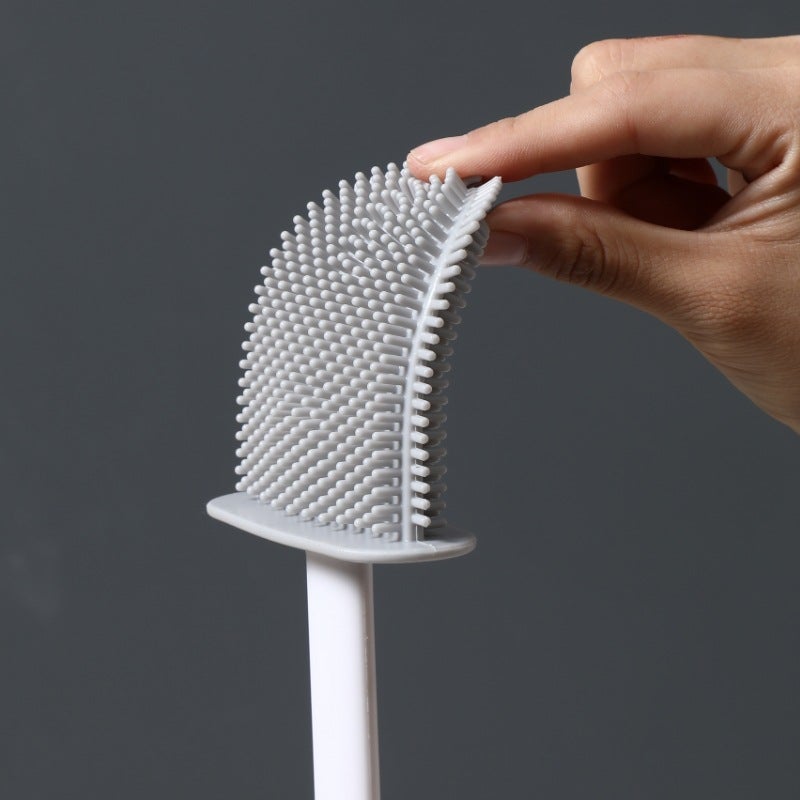 Cepillo de baño de lujo con soporte - Cepillo de baño flexible de silicona - Incluye sistema de montaje - De pie o colgado - Cepillo de baño - 9