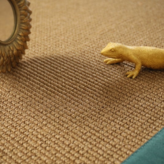 Tapis Sisal grosses boucles - Cuba havane - Ganse vert émeraude - 120 x 170 cm - 4