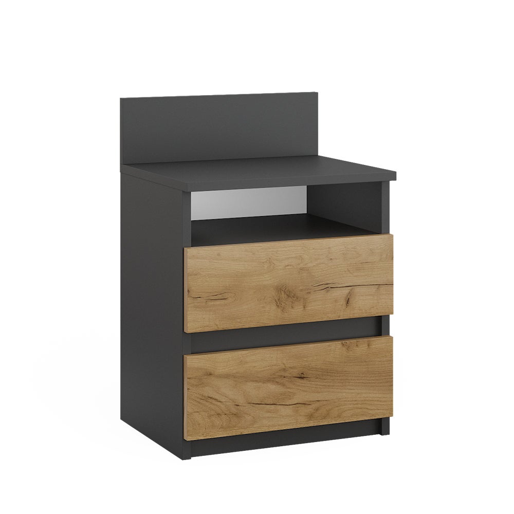 Vicco Stolik nocny Monty, Antracyt/złoty dąb, 32.3 x 59.1 cm