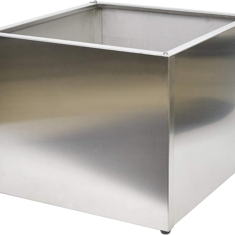 Köhko® Designerska donica ze stali nierdzewnej QUADER 60x60x50 cm