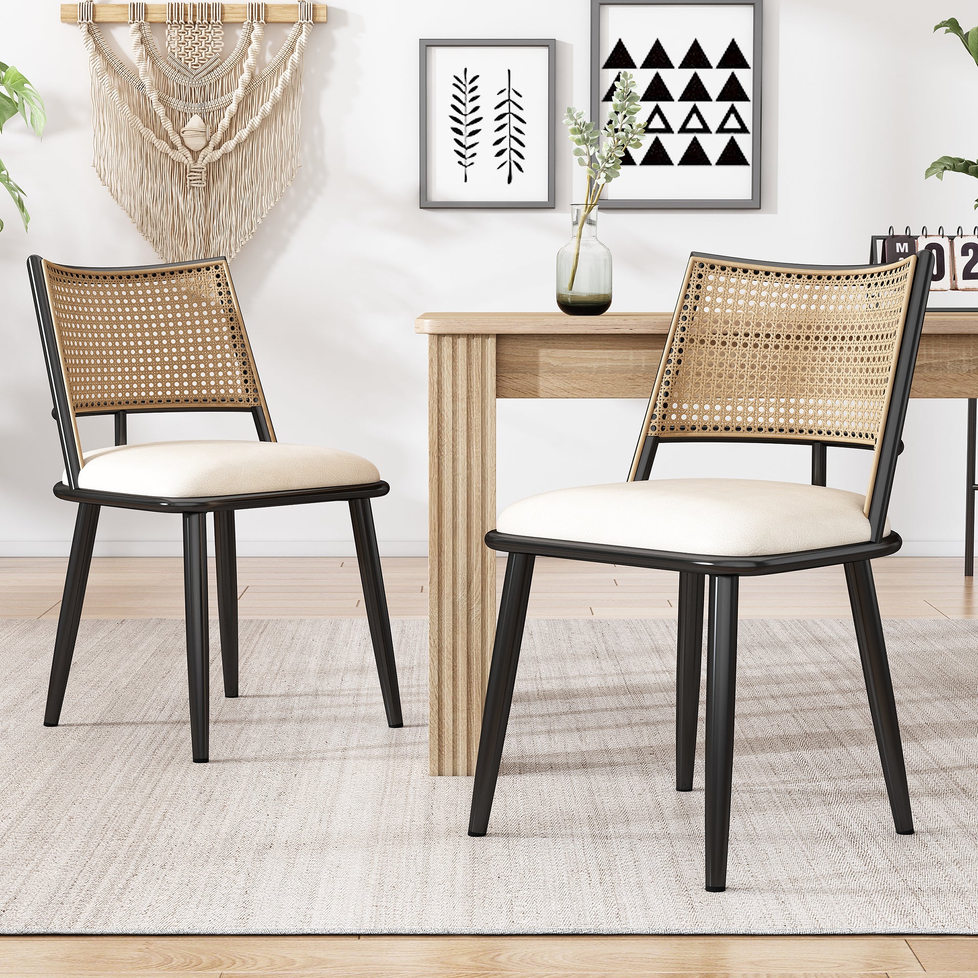 TUKAILAI Set di 2 sedie da pranzo, sedia da cucina, sedia imbottita, comoda sedia in velluto dal design moderno con schienale e gambe in metallo, per sala da pranzo soggiorno camera da