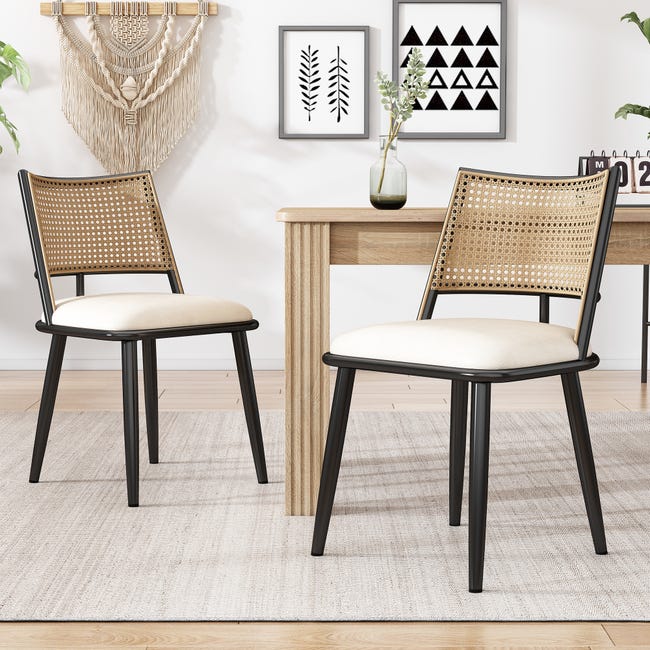 TUKAILAI Set di 2 sedie da pranzo, sedia da cucina, sedia imbottita, comoda sedia in velluto dal design moderno con schienale e gambe in metallo, per sala da pranzo soggiorno camera da TUKAILAI Set di 2 sedie da pranzo, sedia da cucina, sedia imbottita, comoda sedia in velluto dal design moderno con schienale e gambe in metallo, per sala da pranzo soggiorno camera da