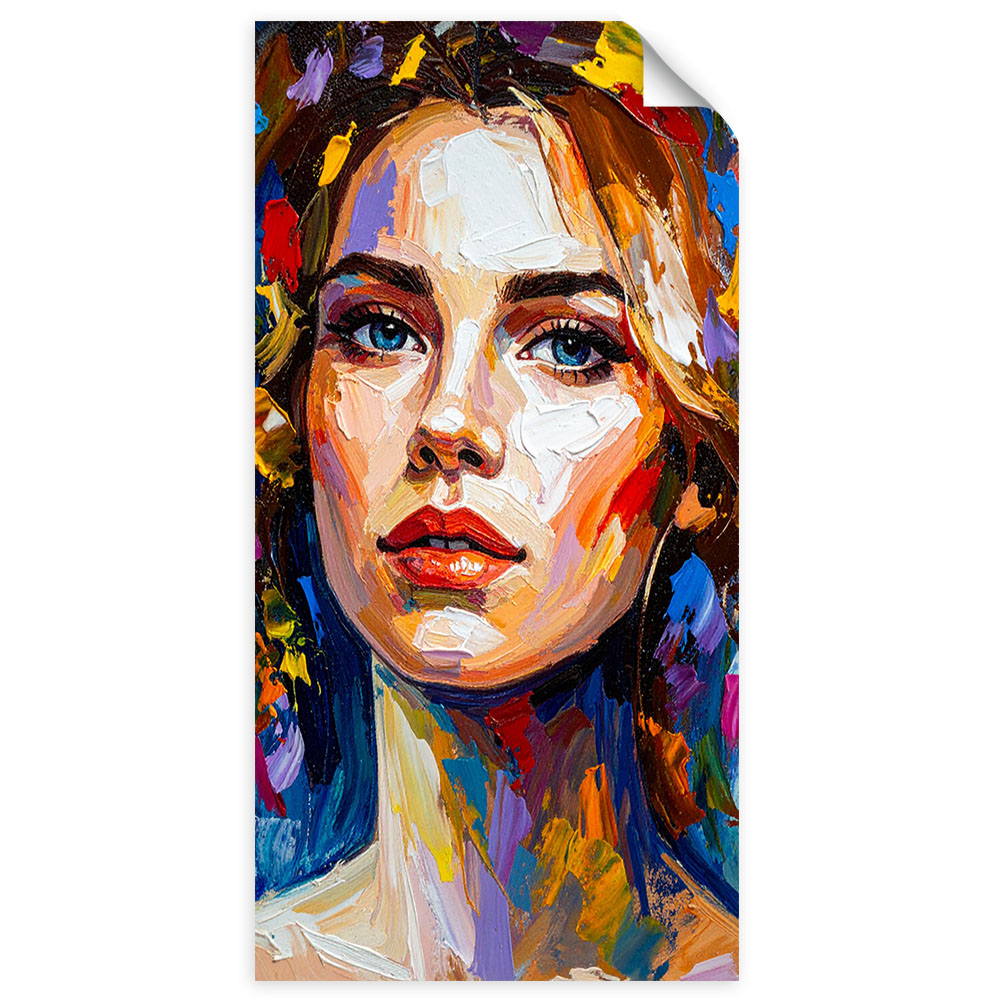Naklejka na ścianę do salonu sypialni, Kolorowy Portret Kobiet 80x160