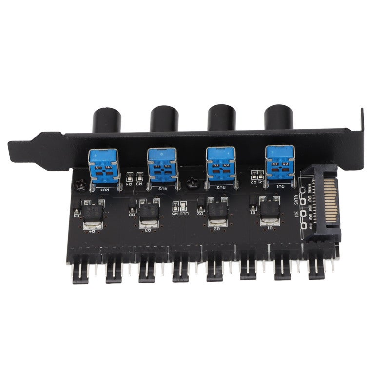 PC Fan Hub PC 8 Channel Fan Hub 4 Knob Cooling Fan Speed Controller per ...